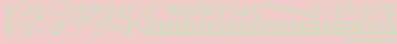GeGrabBagIi Font – Green Fonts on Pink Background