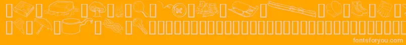 GeGrabBagIi Font – Pink Fonts on Orange Background