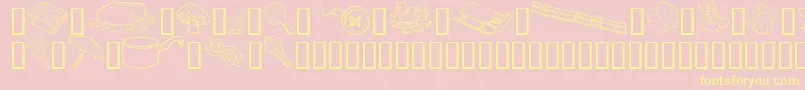 GeGrabBagIi Font – Yellow Fonts on Pink Background