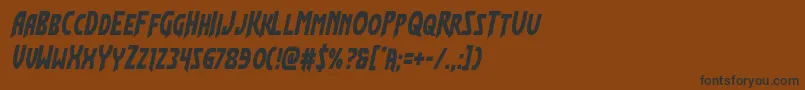 Flashrogerscond Font – Black Fonts on Brown Background