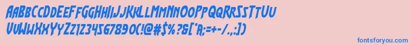 Flashrogerscond Font – Blue Fonts on Pink Background