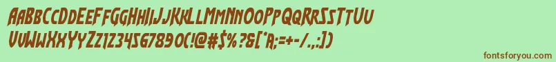 Flashrogerscond Font – Brown Fonts on Green Background