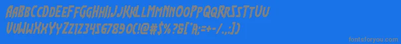 Flashrogerscond Font – Gray Fonts on Blue Background