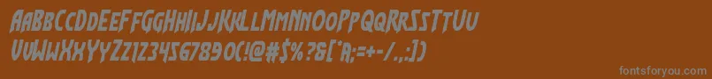 Flashrogerscond Font – Gray Fonts on Brown Background