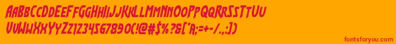 Flashrogerscond Font – Red Fonts on Orange Background