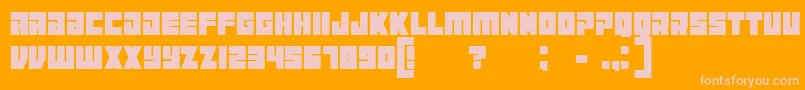 Maniac Font – Pink Fonts on Orange Background