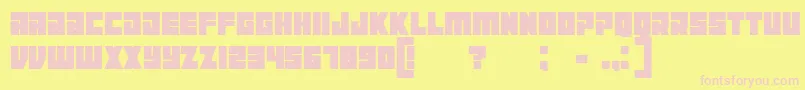 Maniac Font – Pink Fonts on Yellow Background