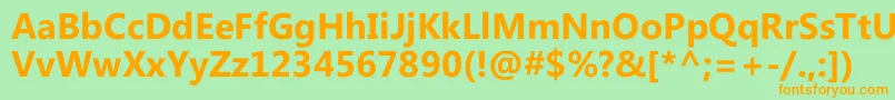 MicrosoftPhagspaРџРѕР»СѓР¶РёСЂРЅС‹Р№ Font – Orange Fonts on Green Background