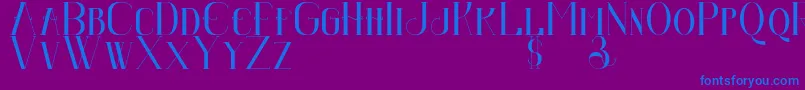 Senandungmalambold Font – Blue Fonts on Purple Background