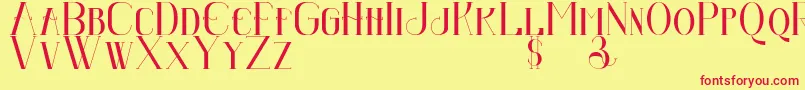 Senandungmalambold Font – Red Fonts on Yellow Background