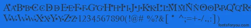 StarHnd Font – Black Fonts on Blue Background