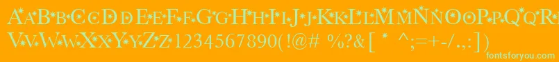 StarHnd Font – Green Fonts on Orange Background