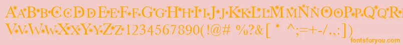 StarHnd Font – Orange Fonts on Pink Background