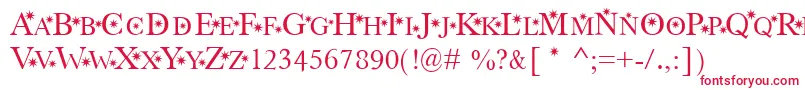 StarHnd-fontti – punaiset fontit valkoisella taustalla