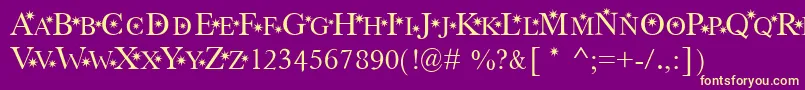 StarHnd Font – Yellow Fonts on Purple Background