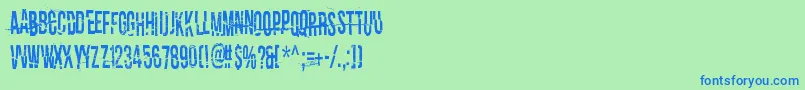 ITellYouAllMySecrets Font – Blue Fonts on Green Background
