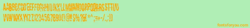 ITellYouAllMySecrets Font – Orange Fonts on Green Background