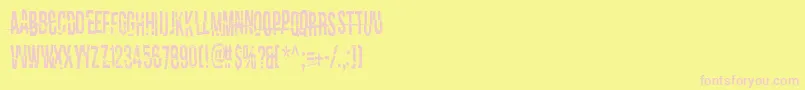 ITellYouAllMySecrets Font – Pink Fonts on Yellow Background