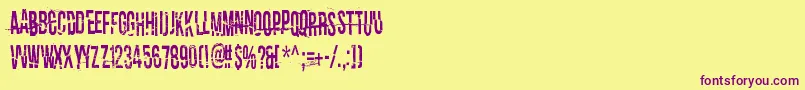 ITellYouAllMySecrets Font – Purple Fonts on Yellow Background