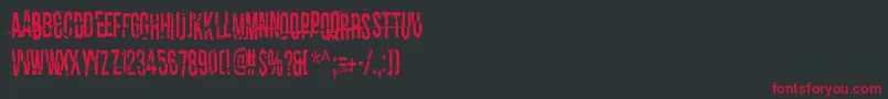 ITellYouAllMySecrets Font – Red Fonts on Black Background