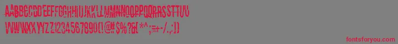 ITellYouAllMySecrets Font – Red Fonts on Gray Background