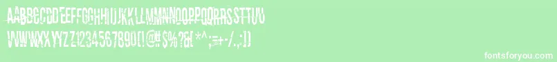 Police ITellYouAllMySecrets – polices blanches sur fond vert