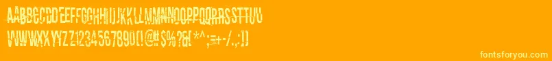 ITellYouAllMySecrets Font – Yellow Fonts on Orange Background