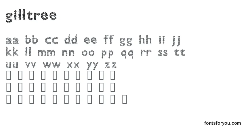 Czcionka GillTree – alfabet, cyfry, specjalne znaki