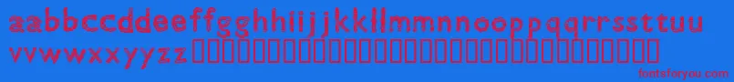 GillTree Font – Red Fonts on Blue Background