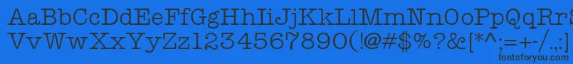 TeletypeRegular Font – Black Fonts on Blue Background