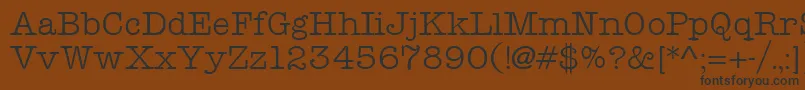 Шрифт TeletypeRegular – чёрные шрифты на коричневом фоне