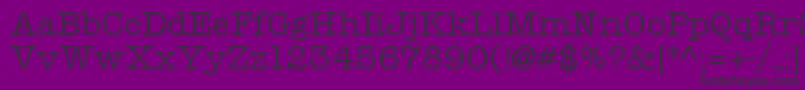 フォントTeletypeRegular – 紫の背景に黒い文字