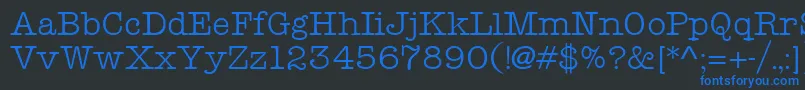TeletypeRegular Font – Blue Fonts on Black Background