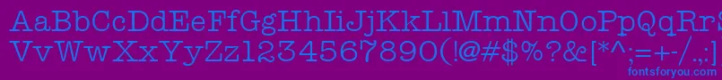 TeletypeRegular Font – Blue Fonts on Purple Background