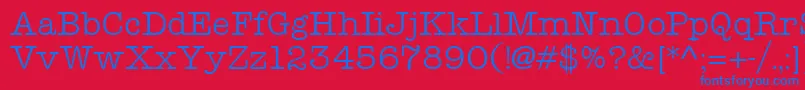 TeletypeRegular Font – Blue Fonts on Red Background