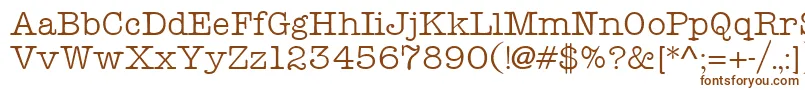 TeletypeRegular Font – Brown Fonts on White Background