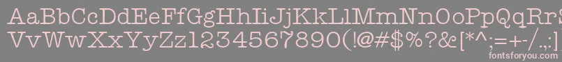 TeletypeRegular Font – Pink Fonts on Gray Background