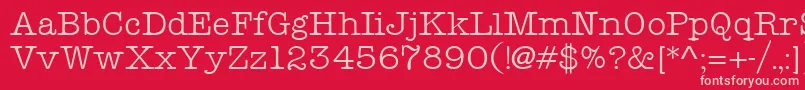 TeletypeRegular Font – Pink Fonts on Red Background