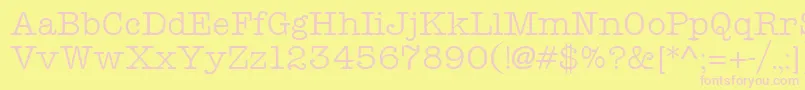 TeletypeRegular Font – Pink Fonts on Yellow Background