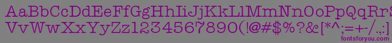 TeletypeRegular Font – Purple Fonts on Gray Background