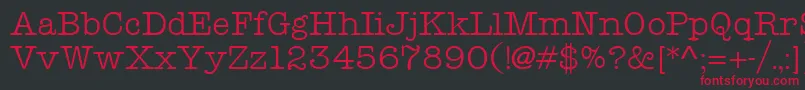 TeletypeRegular Font – Red Fonts on Black Background