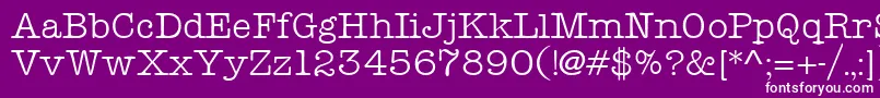 フォントTeletypeRegular – 紫の背景に白い文字