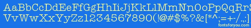 TeletypeRegular Font – Yellow Fonts on Blue Background