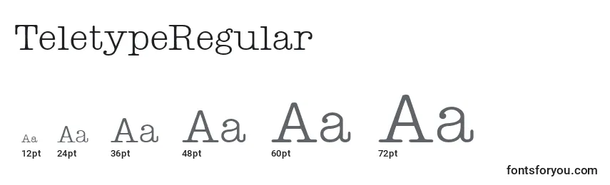 TeletypeRegular Font Sizes