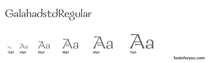 Размеры шрифта GalahadstdRegular