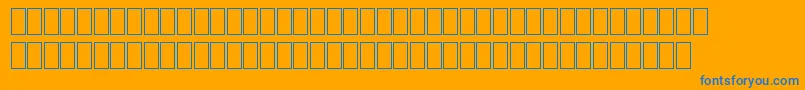Fontiers Font – Blue Fonts on Orange Background