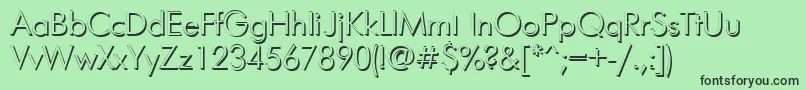 Futur-fontti – mustat fontit vihreällä taustalla