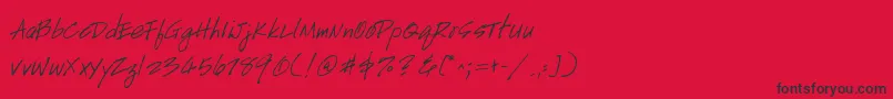 Шрифт GeHandyscript – чёрные шрифты на красном фоне