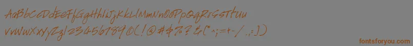fuente GeHandyscript – Fuentes Marrones Sobre Fondo Gris