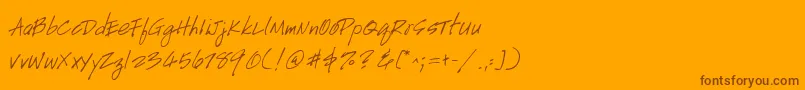 Más sobre la fuente GeHandyscript fuente GeHandyscript – Fuentes Marrones Sobre Fondo Naranja